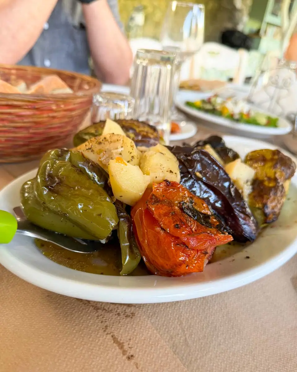 Stuffed peppers in cooking class in Naxos Greece