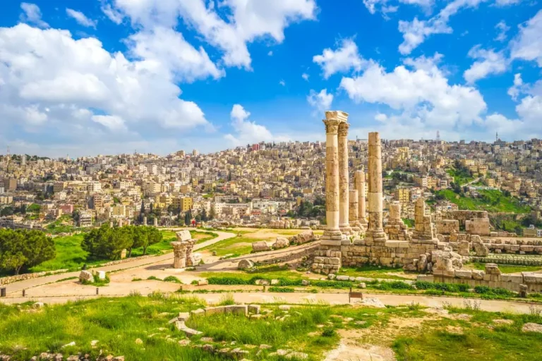 Temple of Hercules located on Amman Citadel in Amman, Jordan