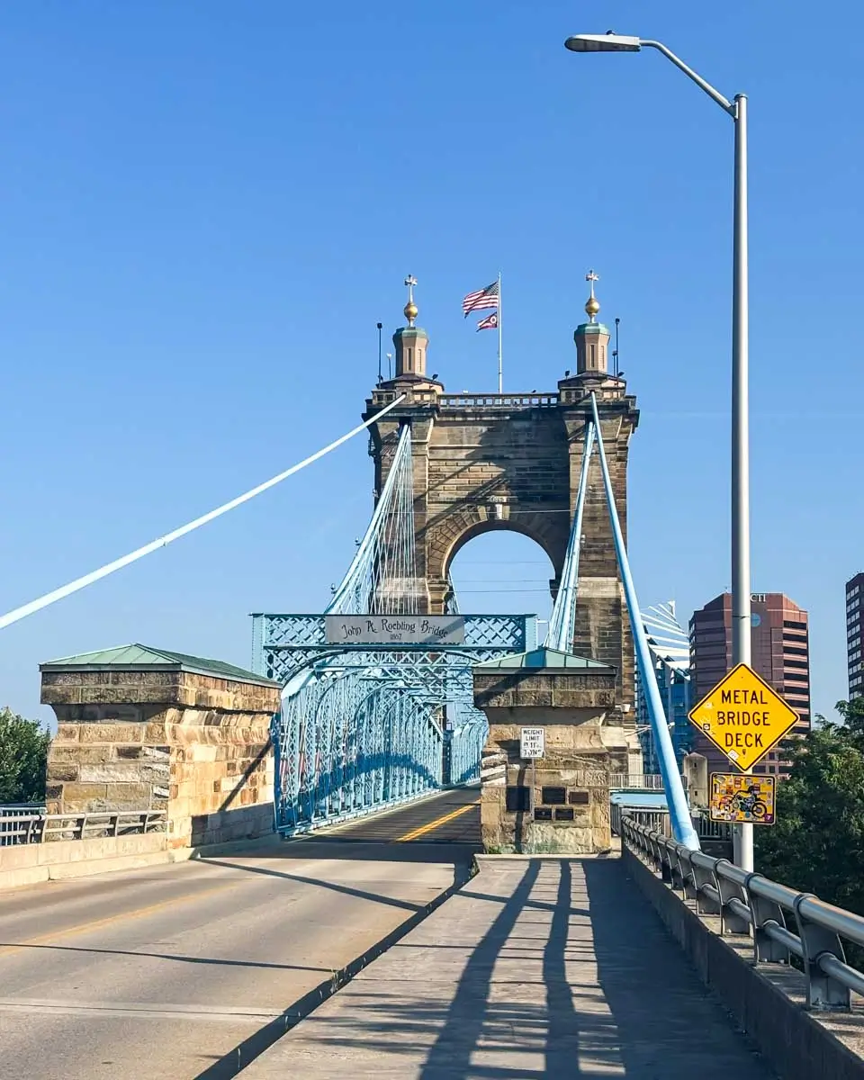 The John A. Roebling Bridge in Cincinnati