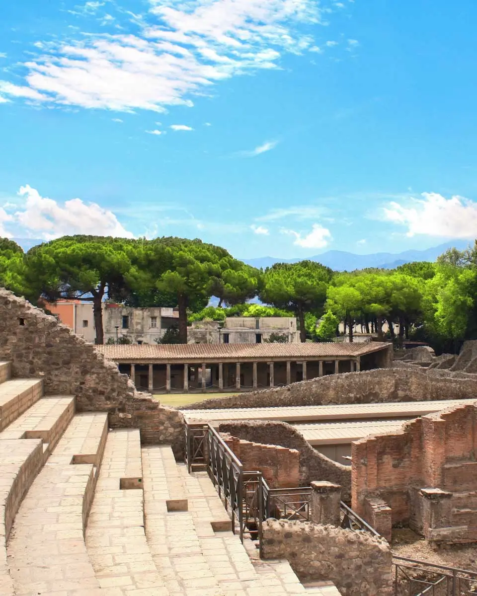 The Pompeii Amphitheatre in Pompeii Italy