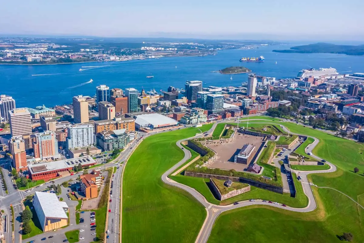 The city view of Halifax Nova Scotia on a sunny day