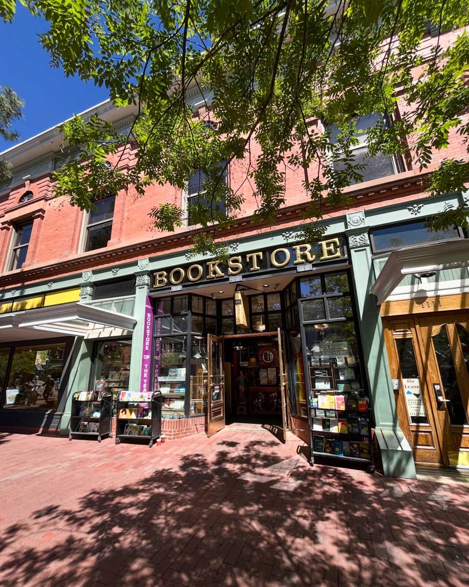The outside of the Boulder Book Store in Boulder Colorado