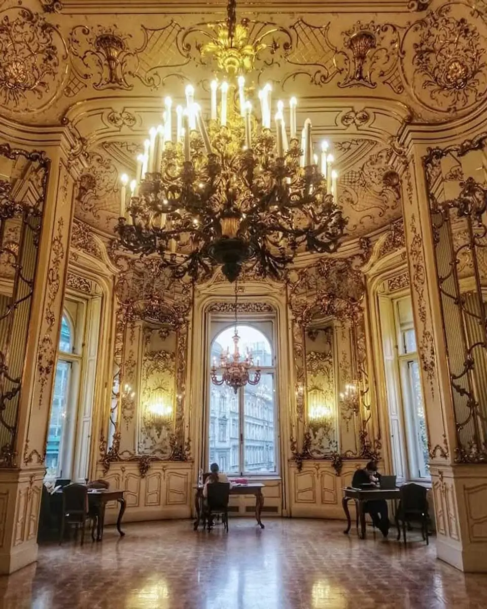 The palace room of the Metropolitan Ervin Szabó Library in Budapest