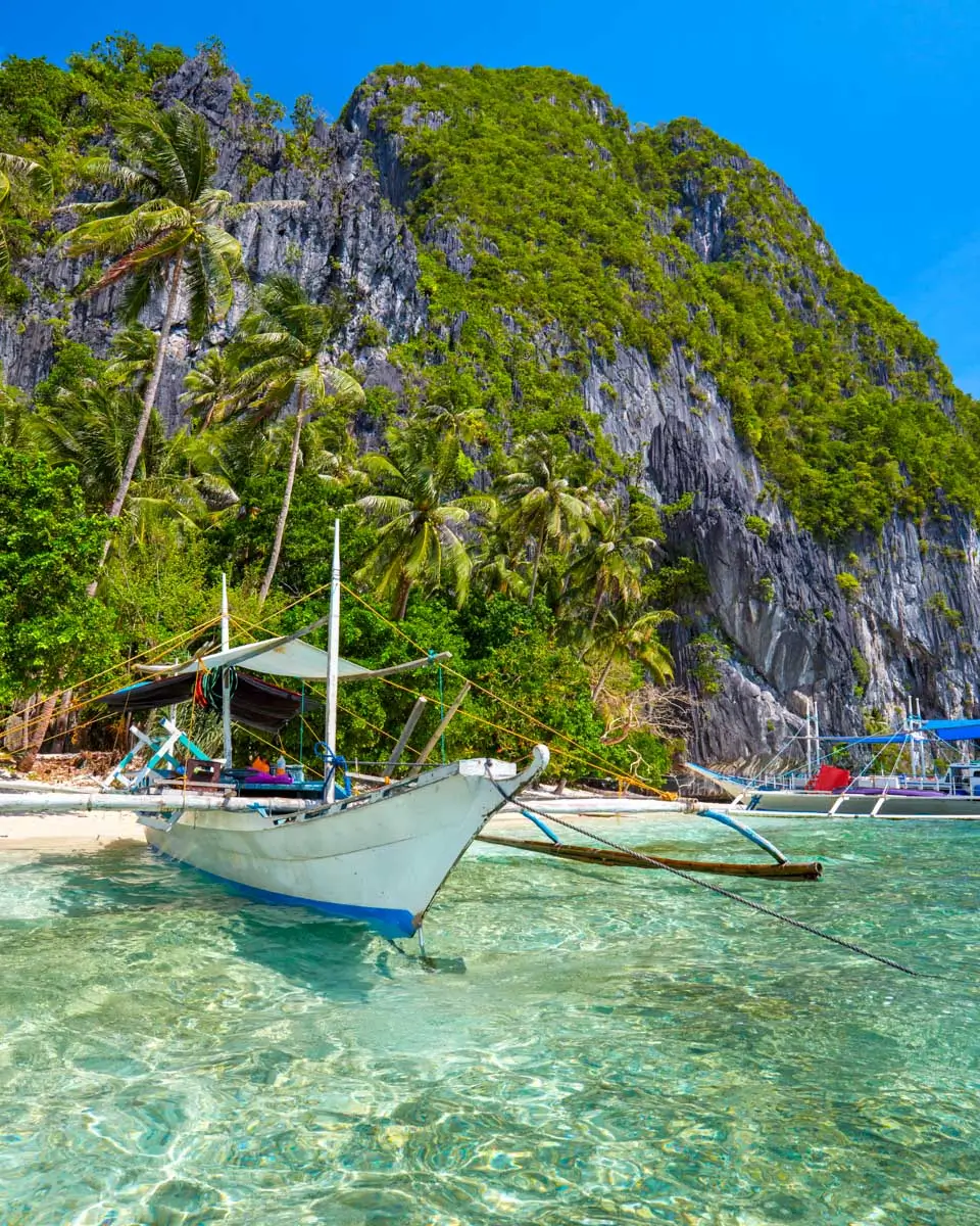 Traditional boats in El Nido Philippines