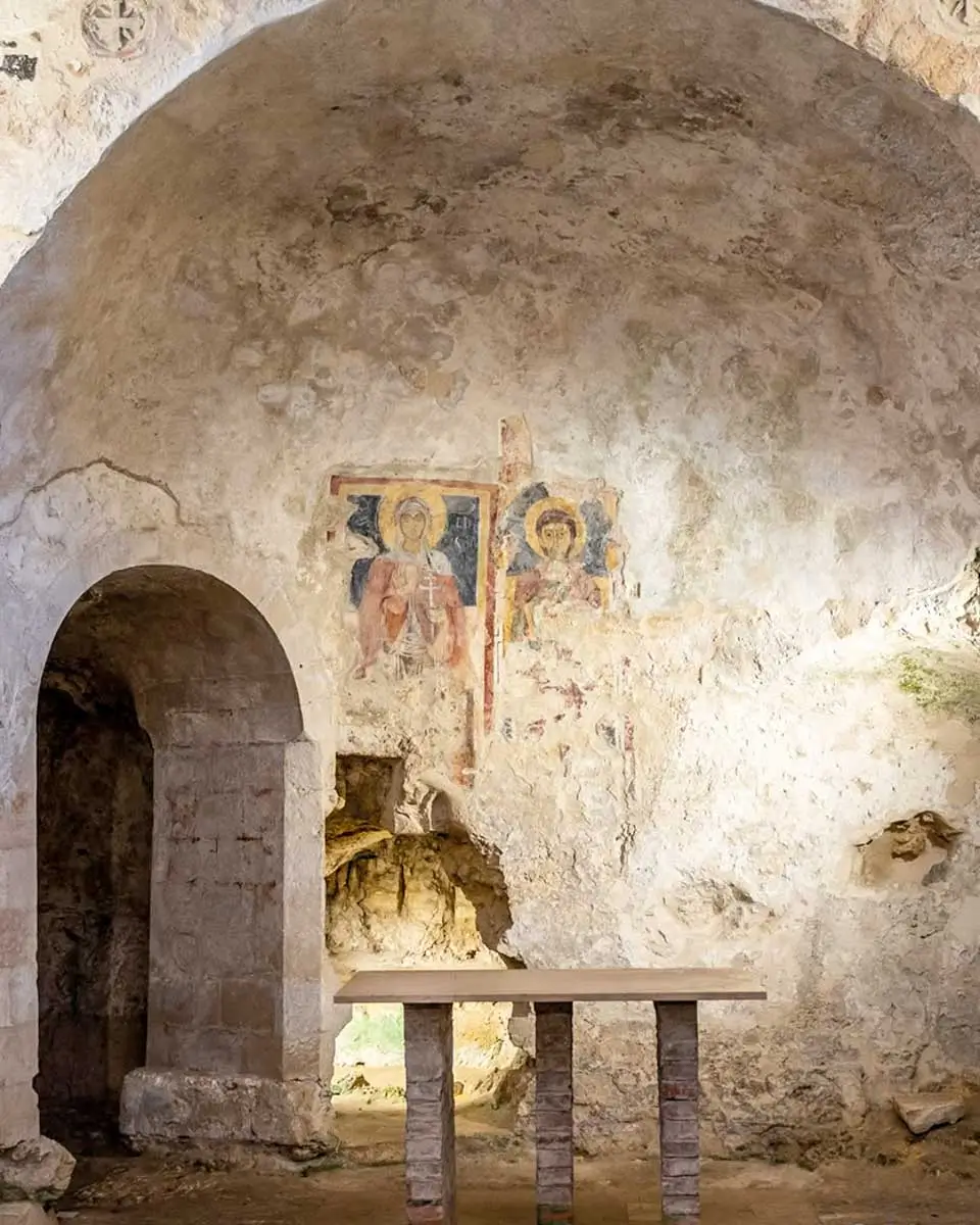 Underground area at Catacombs Di San Giovanni, Syracuse Italy