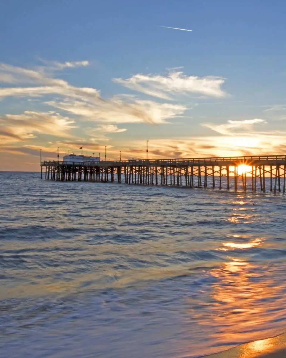 View at sunset at Newport Beach