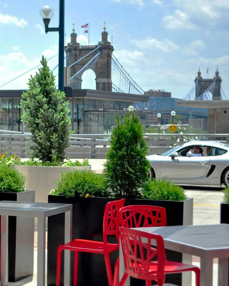 View from Taste of Belgium at the Banks in Cincinnati