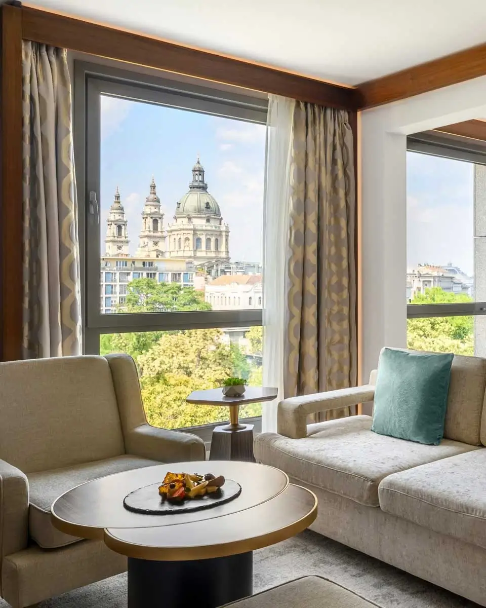 View from the guestroom at Kempinski Hotel Corvinus Budapest