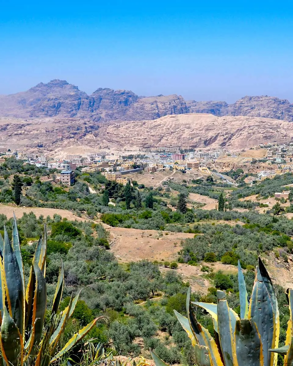 View of the town of Wadi Musa near Petra, Jordan