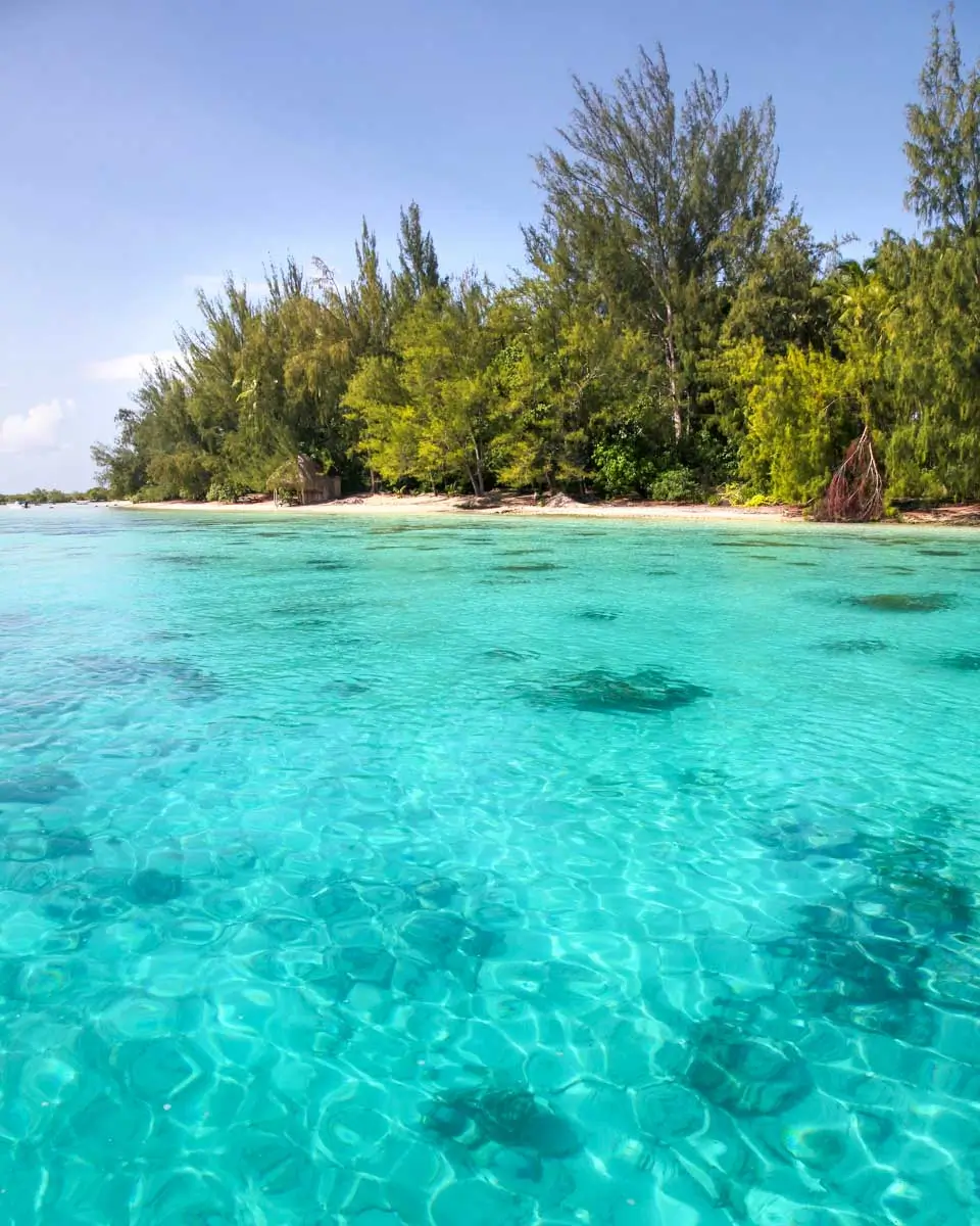 A beach in Papetoai, Moorea, French Polynesia