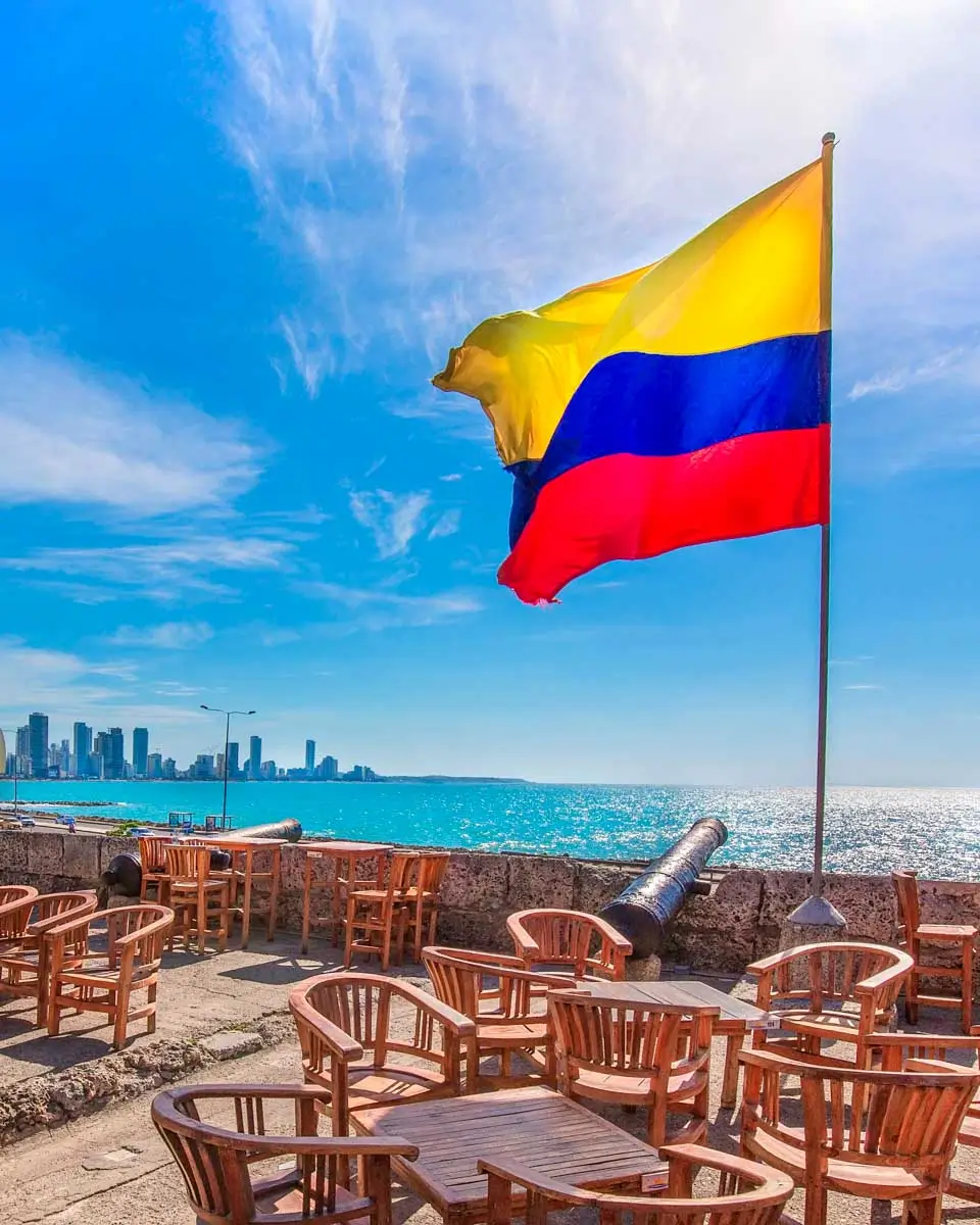 A cafe in the Walled City of Cartagena, Colombia