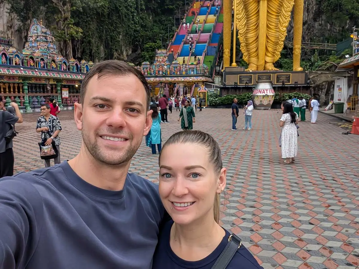 Bailey and Daniel at the Batu Caves in Kuala Lumpur, Malaysia (2)
