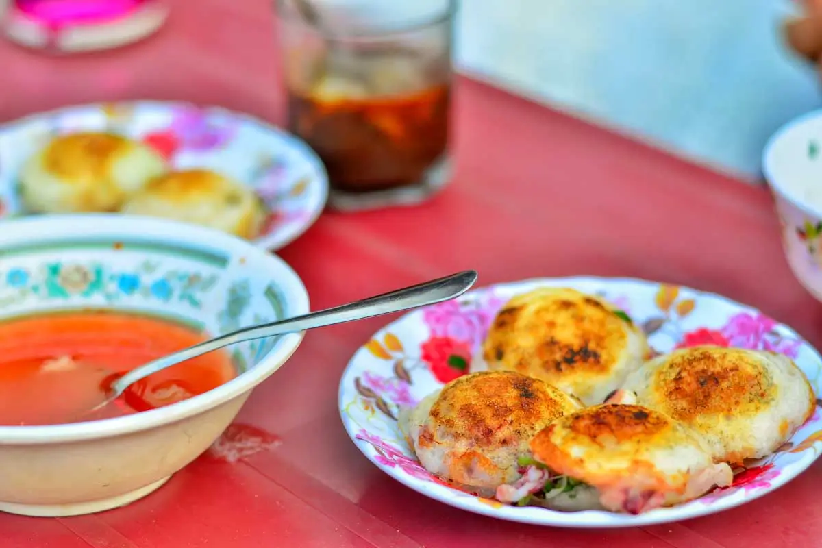 Banh Can for breakfast in Da Lat, Vietnam
