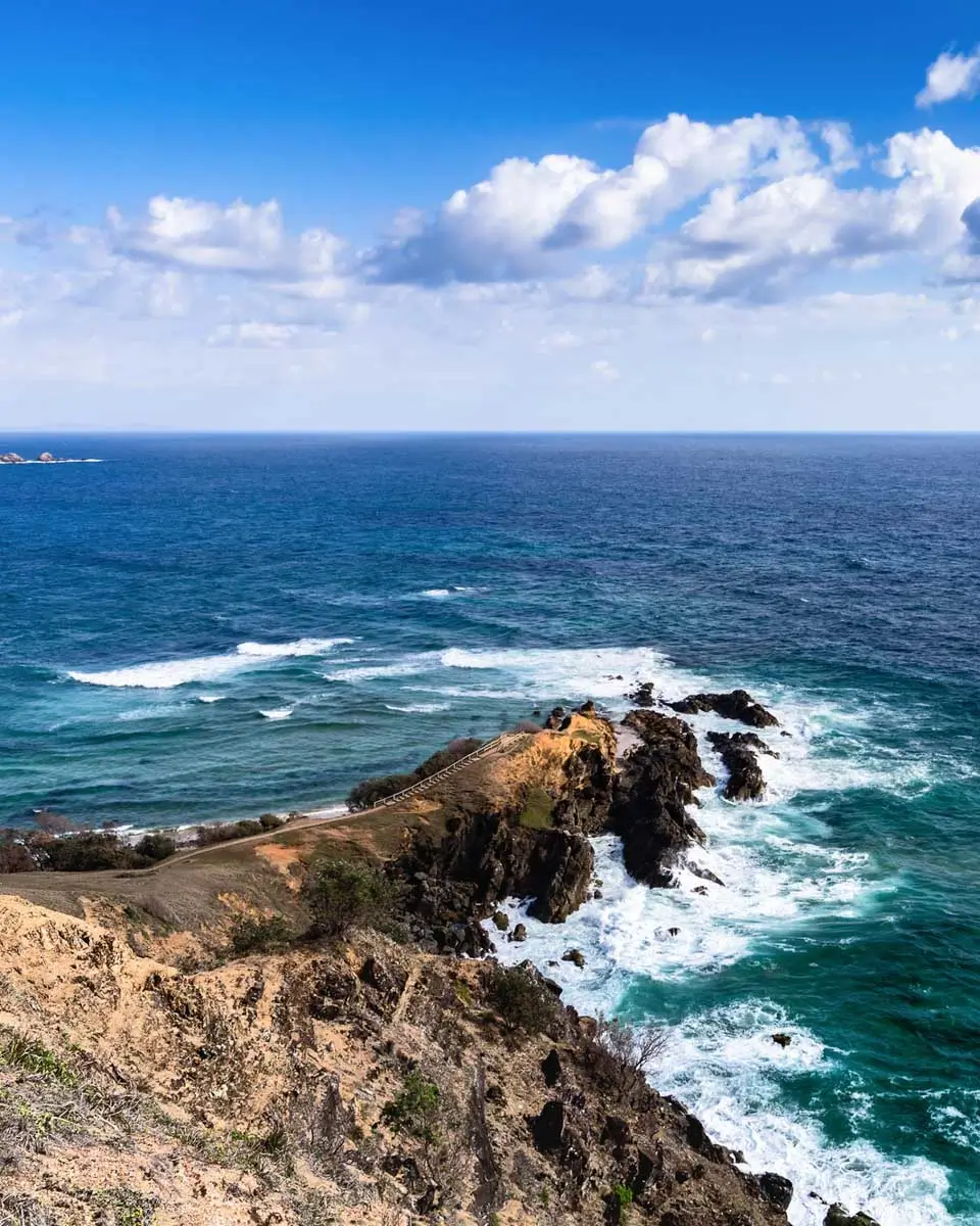 Beautiful view of the cape Byron Bay from Walking track