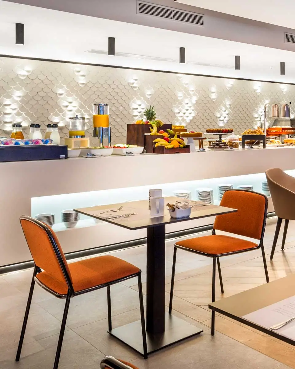 Buffet area at Eurostars Guadalquivir, Seville, Spain