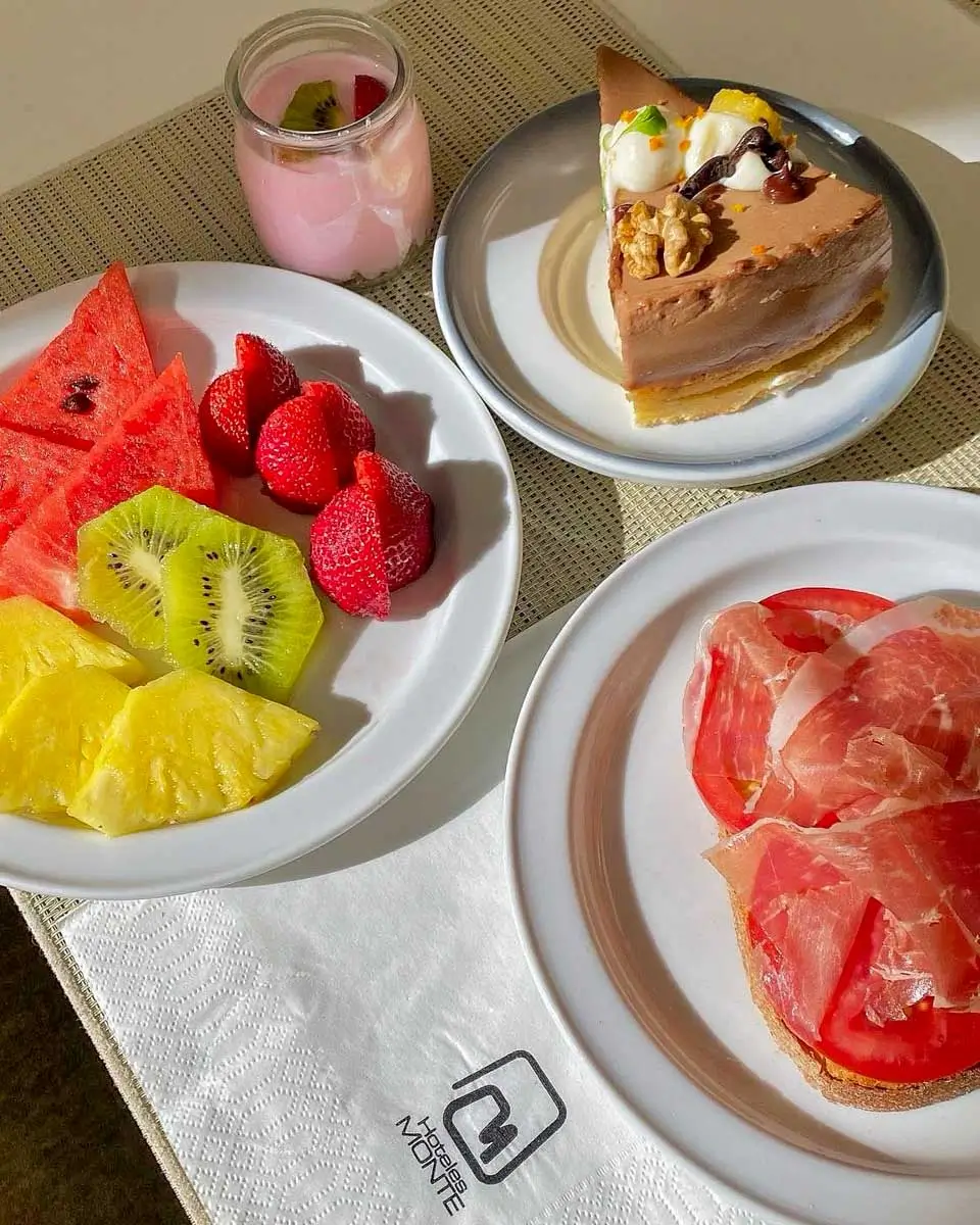 Buffet breakfast at Monte Carmelo, Seville, Spain