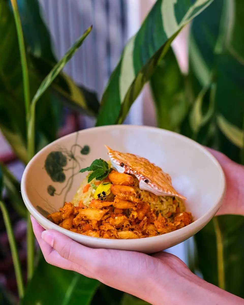 Crab fried rice at Mắm Restaurant, Nha Trang, Vietnam