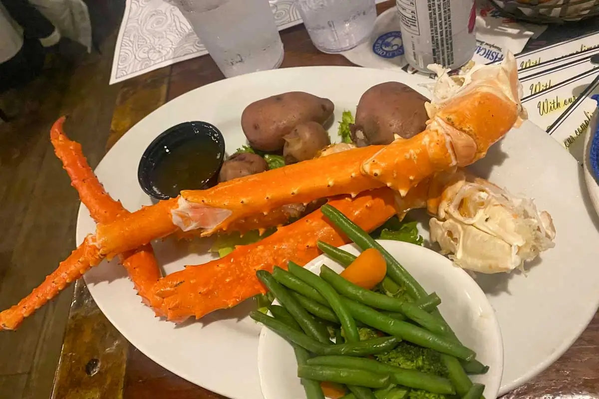 Crab legs dinner at The Crazy Crab in Harbour Town - Hilton Head Island, South Carolina