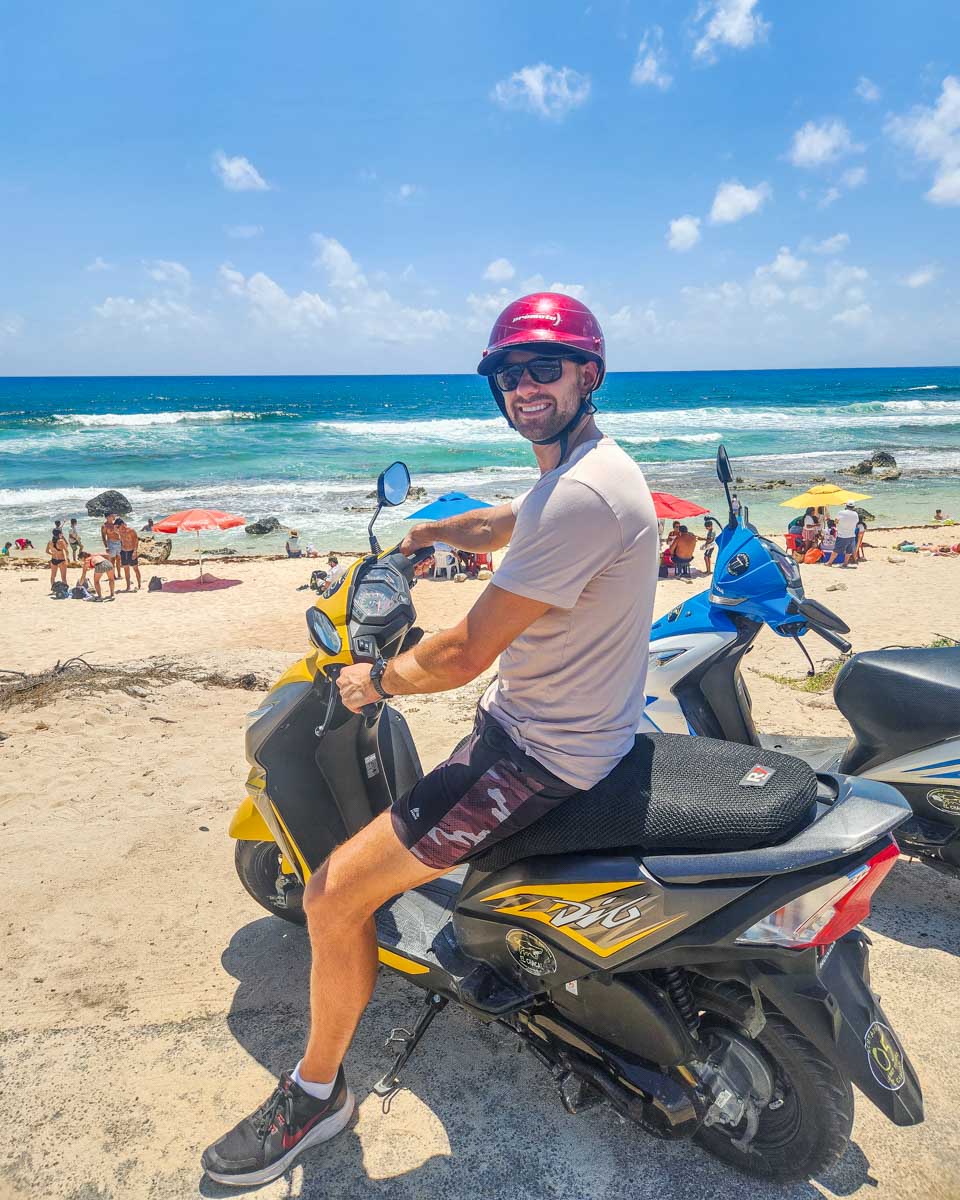Daniel-on-his-rental-scooter-as-he-explores-Phu Quoc, Vietnam