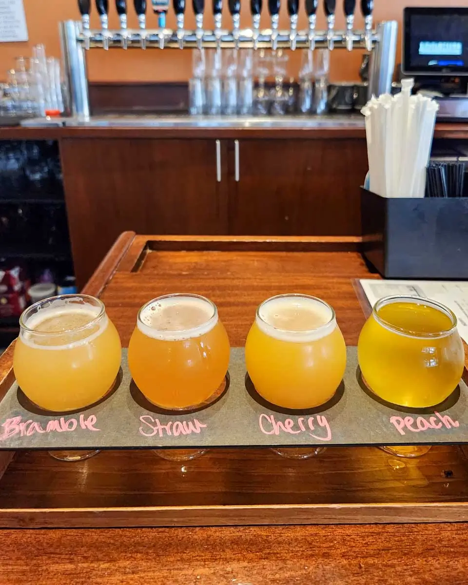 Different-beer-on-a-tasting-flight in Cincinnati, Ohio