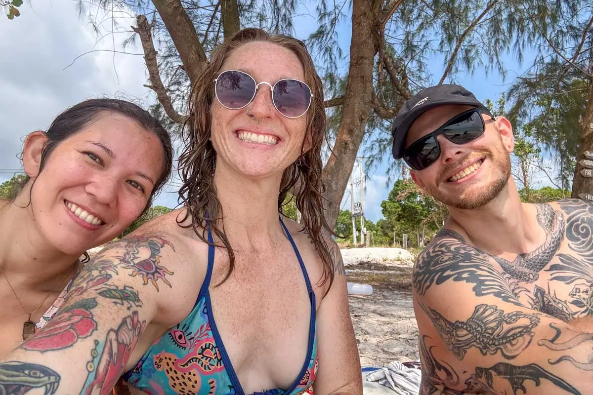 Emily, Meghan, and Evan on Koh Rong, Cambodia