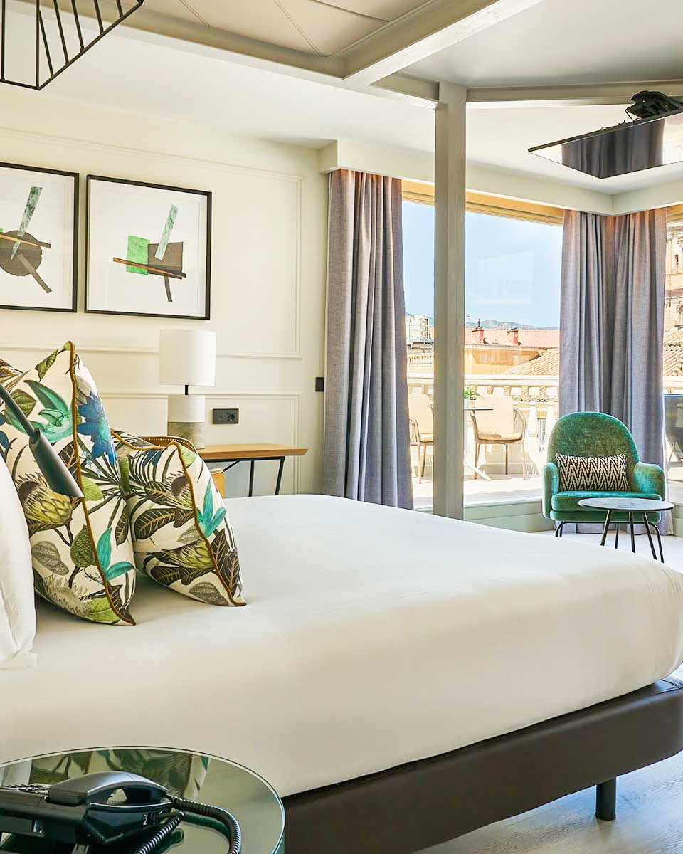 Hotel room with a view at Vincci Larios Diez in Malaga