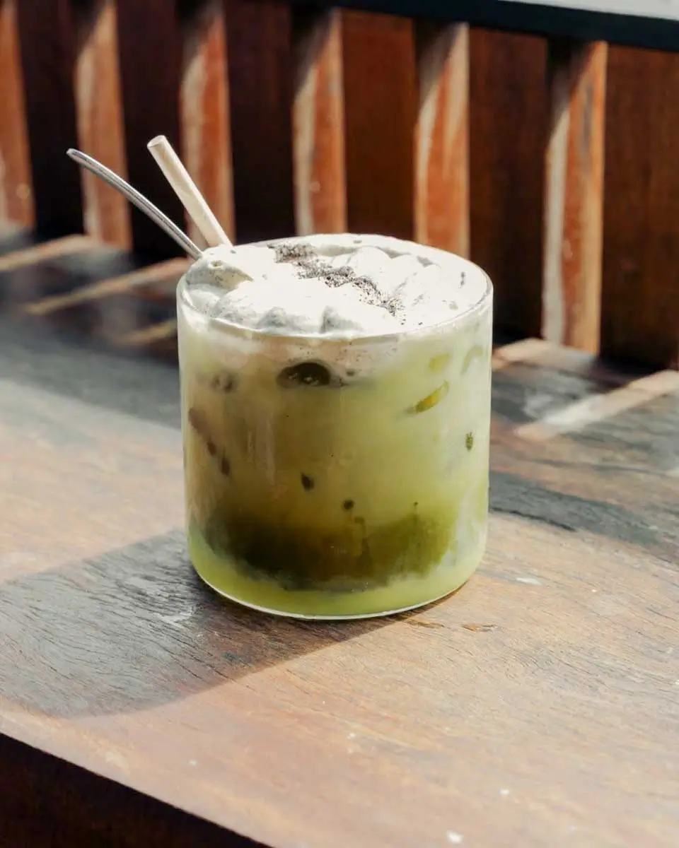 Iced Matcha at Bayleaf Cafe in Australia