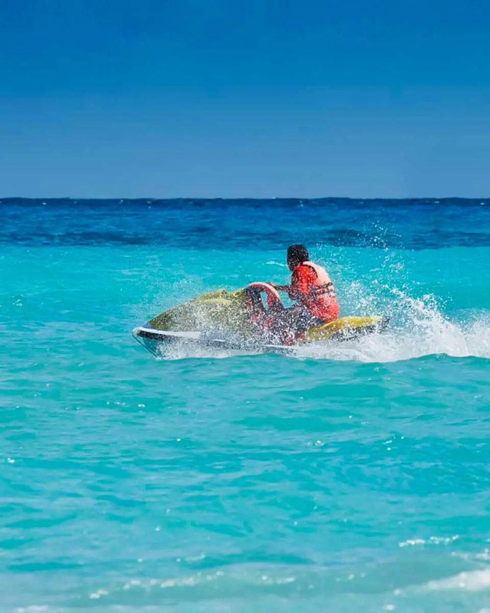 Jet skiing in Moorea, French Polynesia