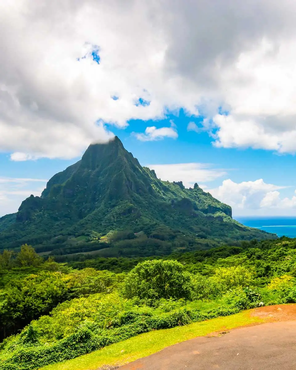 Mont Rotui seen on a quad tour in Moorea, French Polynesia