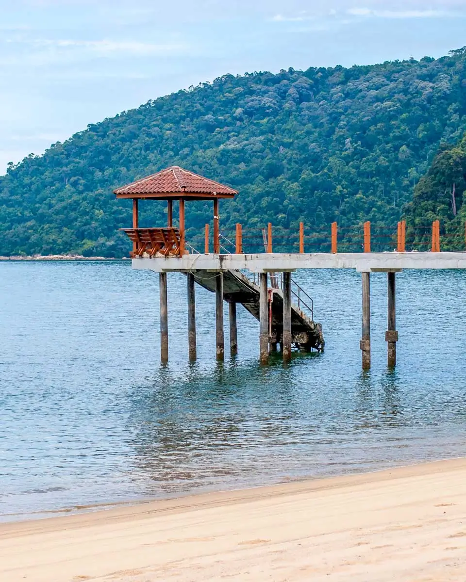 Pantai Kerachut (Turtle Beach) located within Penang National Park in Penang, Malaysia