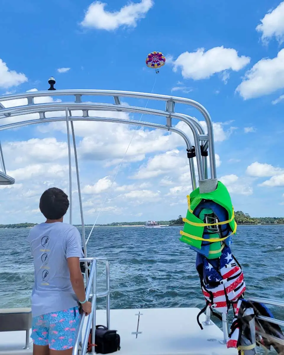 Parasailing on Hilton Head Island, USA