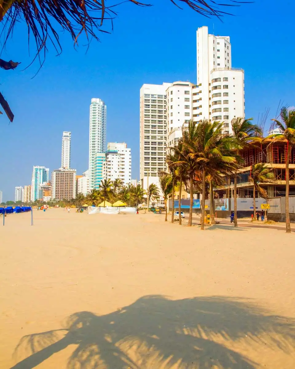 Playa Bocagrande in Cartagena, Colombia