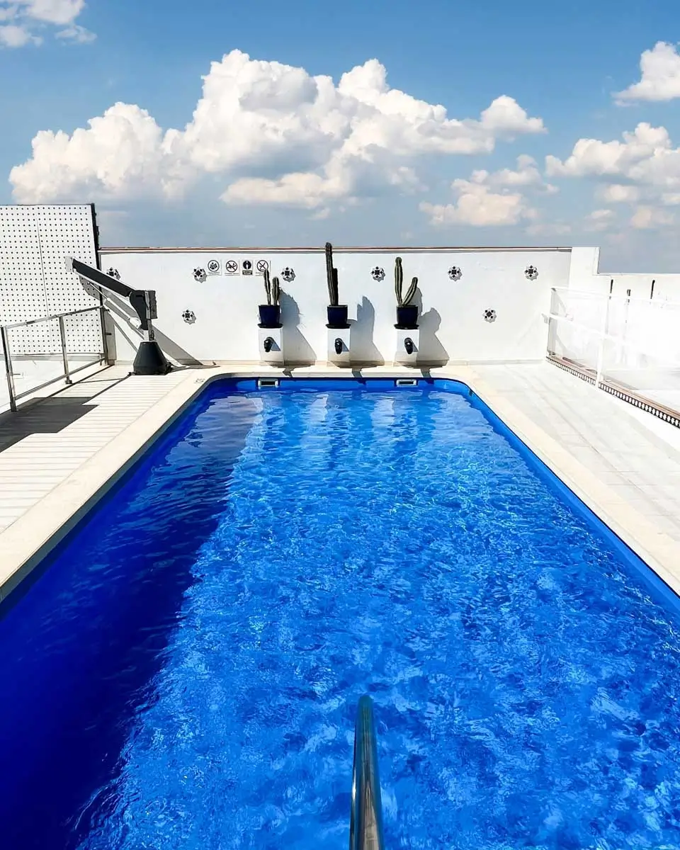 Rooftop pool at Hotel Bécquer, Seville, Spain