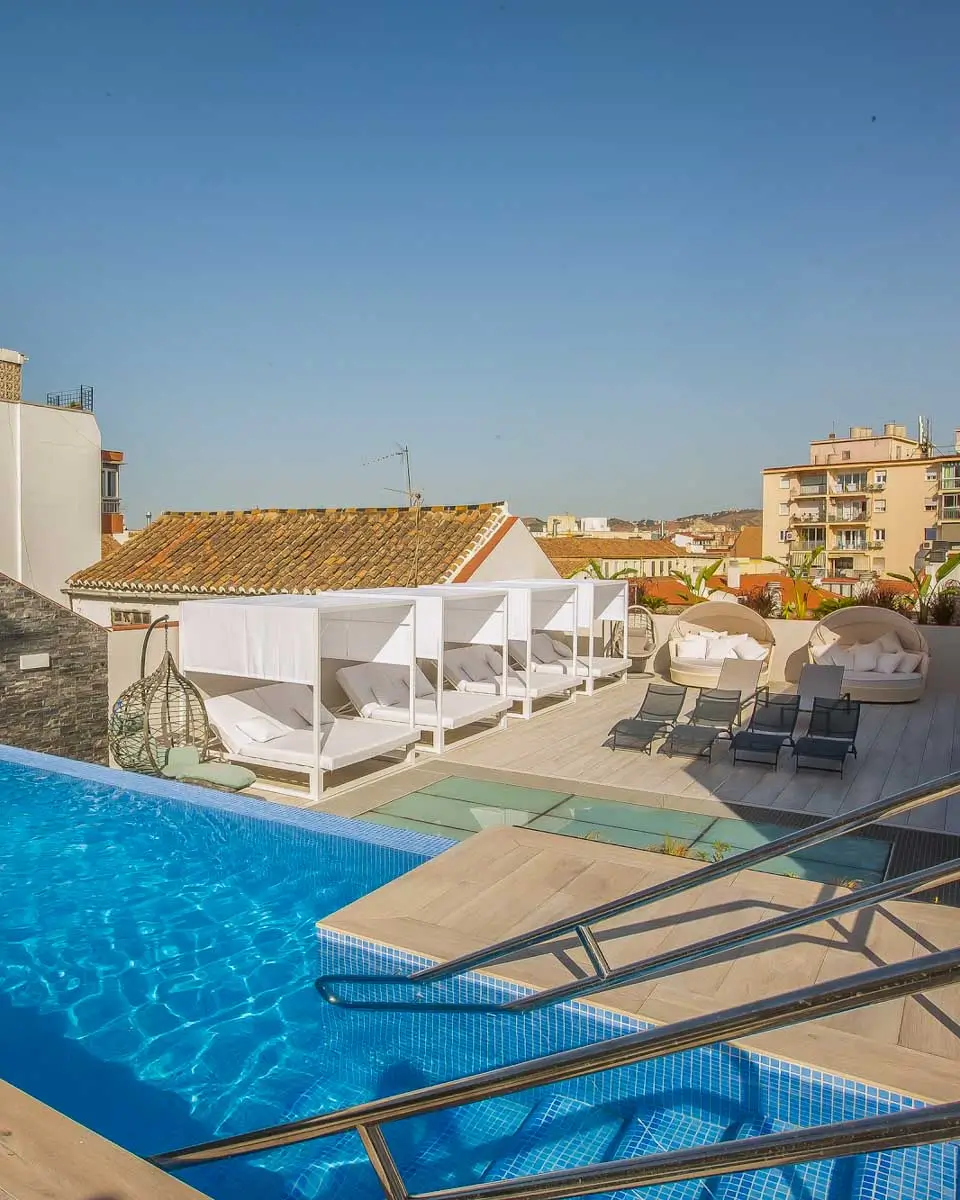 Rooftop pool at Hotel Brö, Malaga