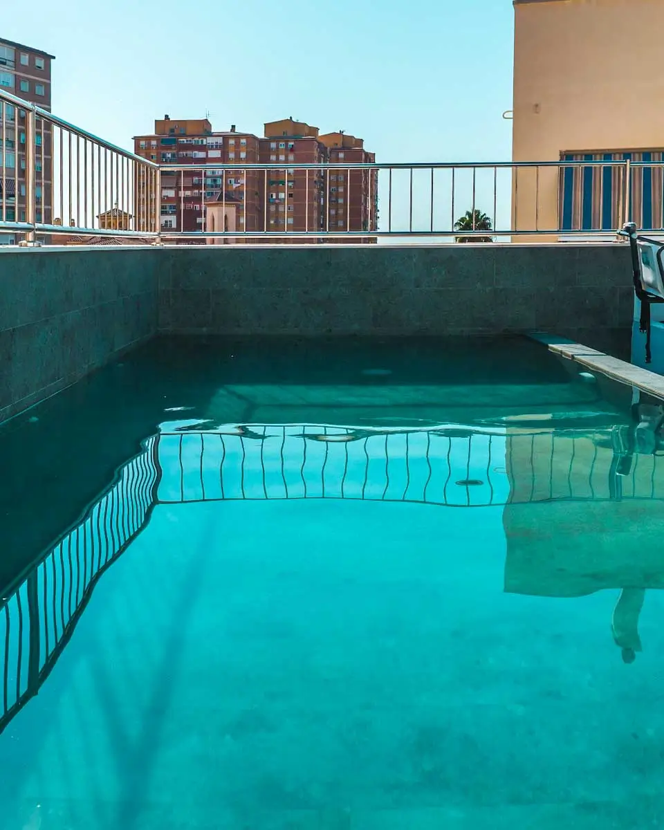 Rooftop pool at Huelin Edificio Apartamentos, Malaga