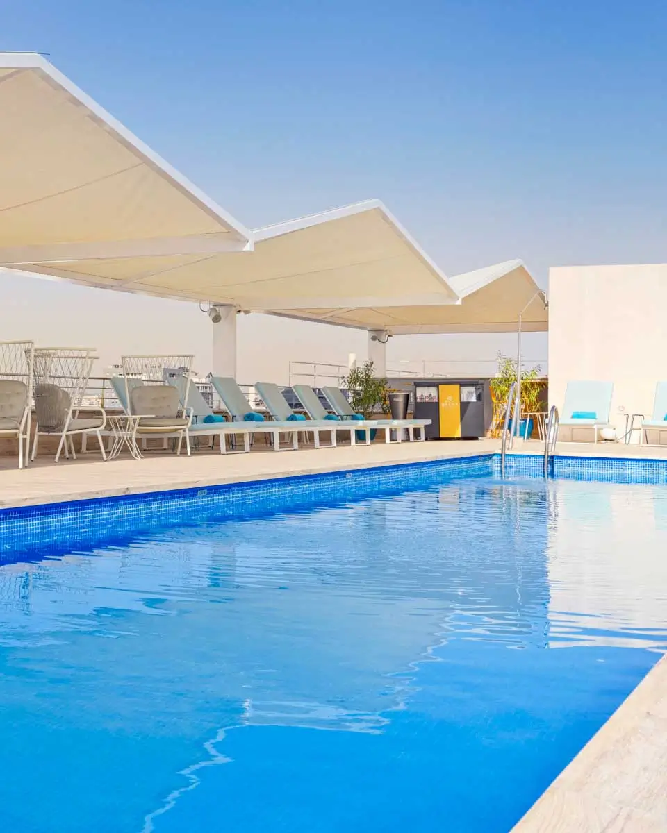 Rooftop pool at Novotel Sevilla, Spain