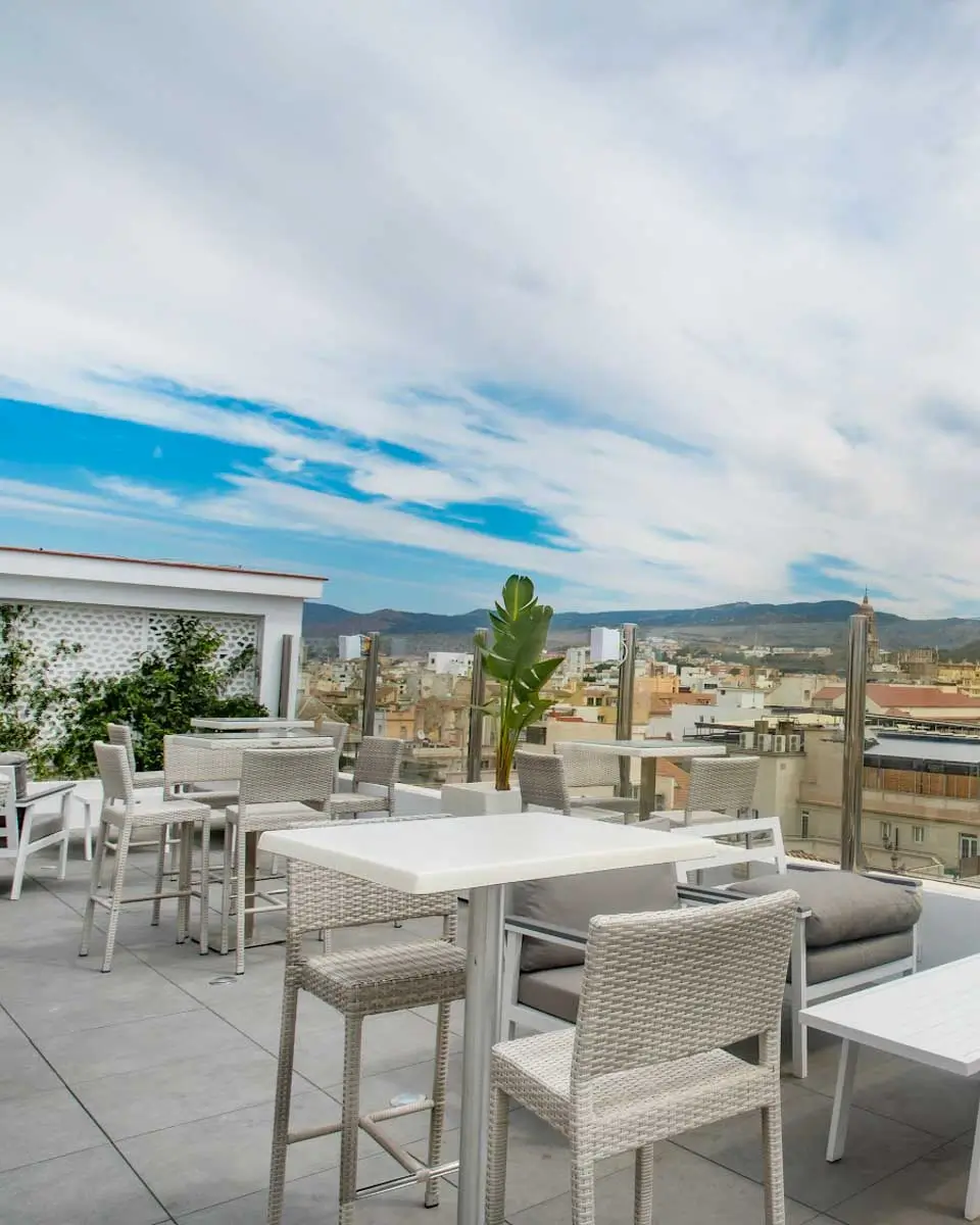 Rooftop terrace bar at Soho Boutique Bahía Málaga