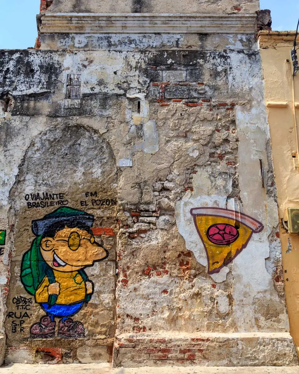 Street art in GetsemanÃ, Cartagena, Colombia