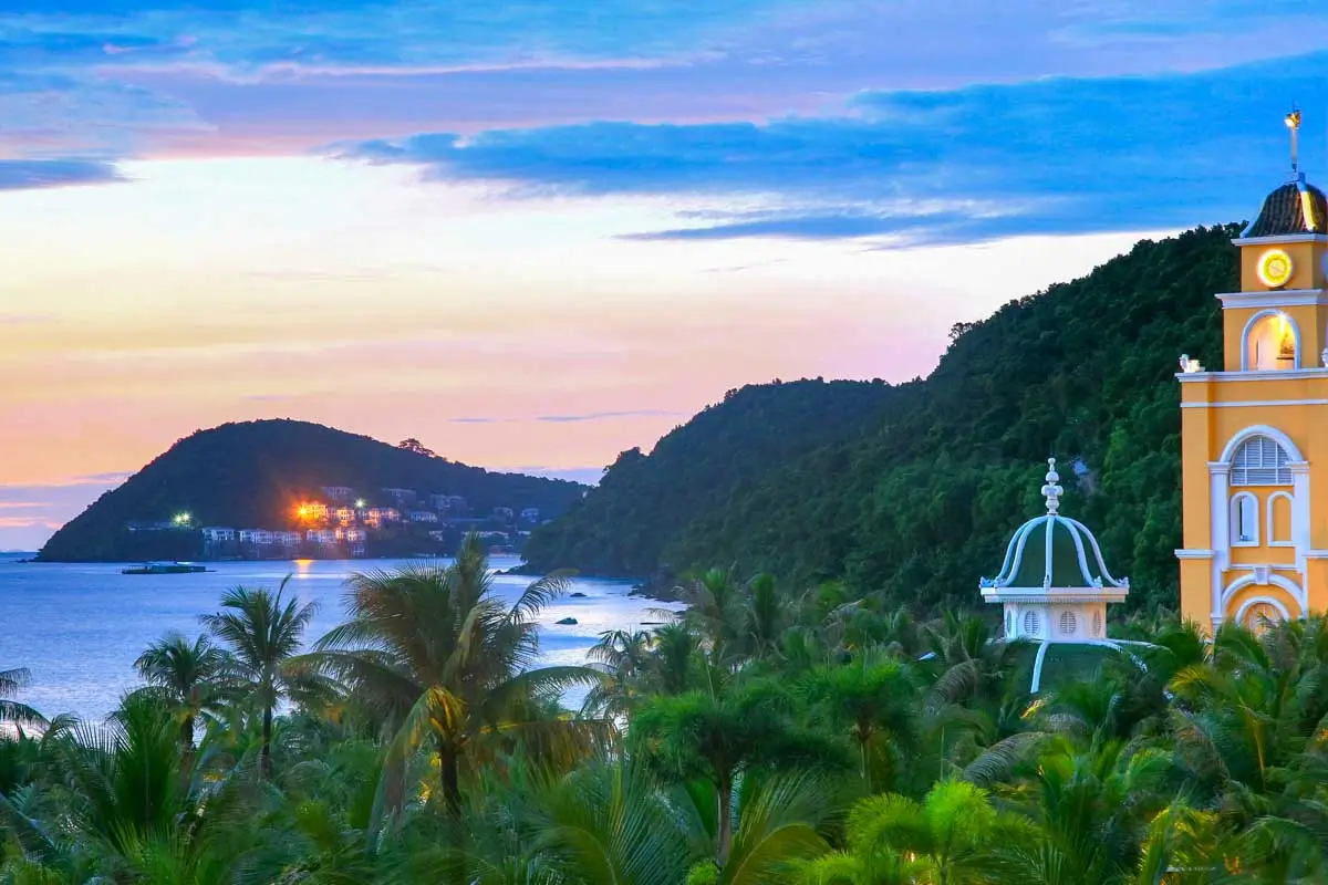 Sunset at Khem Beach in Phu Quoc, Vietnam