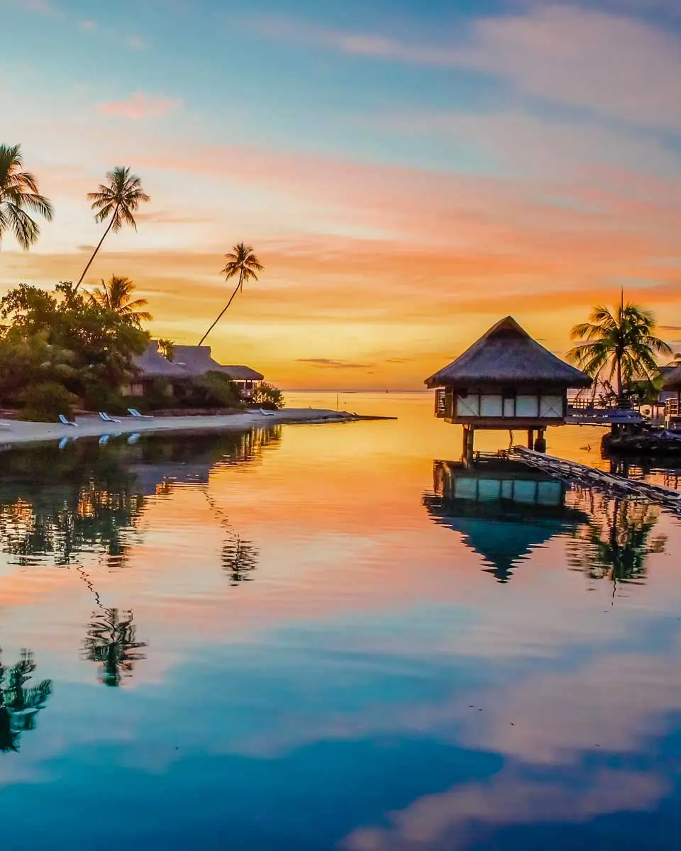 Sunset in Moorea, French Polynesia