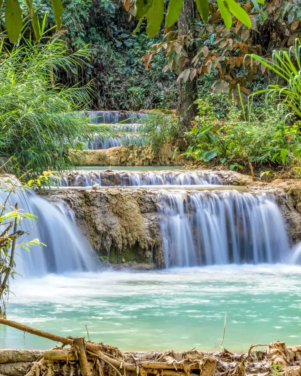 Tat Kuang Si waterfalls ( Kuang Si Falls) near Luang Prabang, Laos