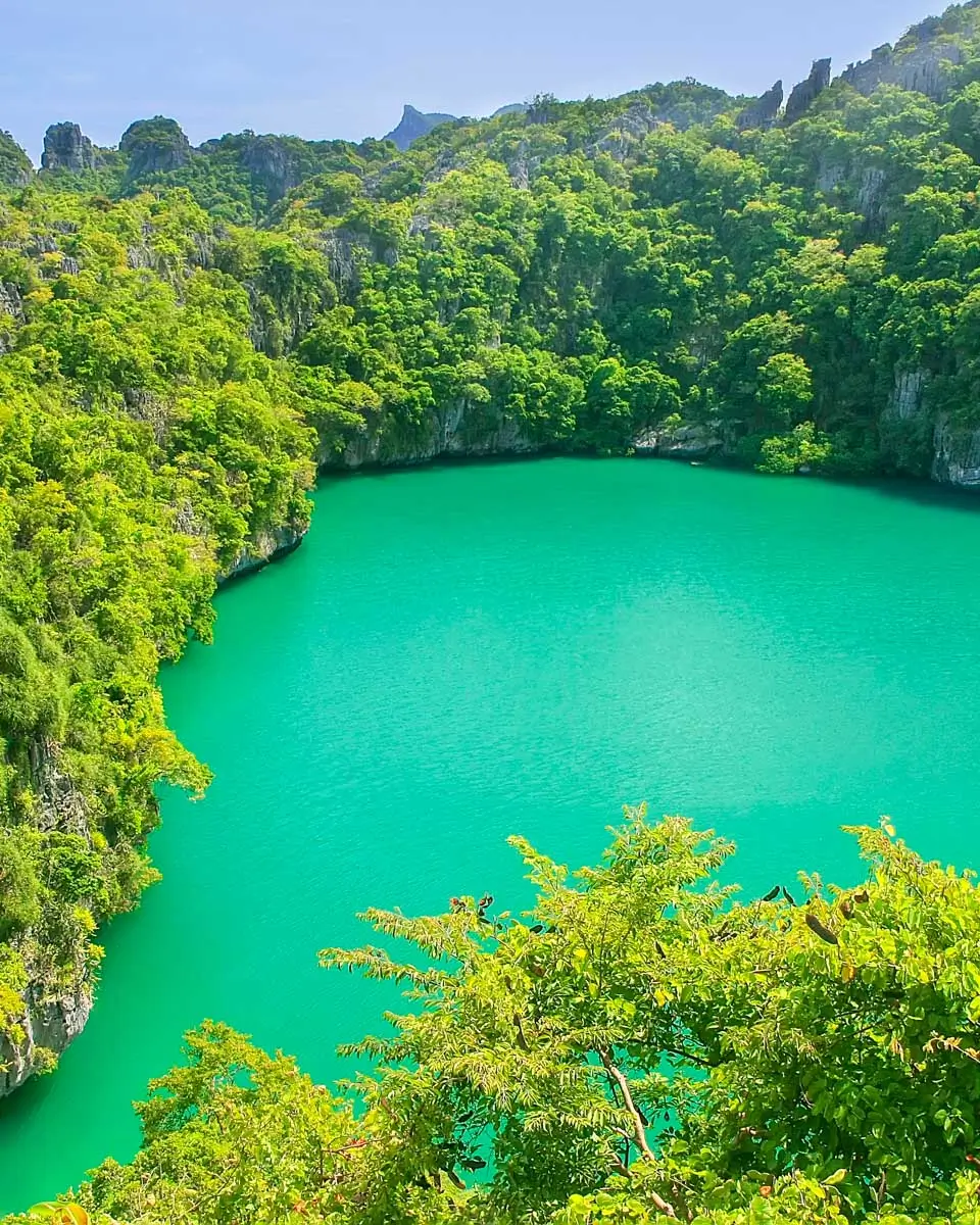 Thale Nai Lagoon in Ang Thong National Marine Park on a tour from Koh Phangan, Thailand