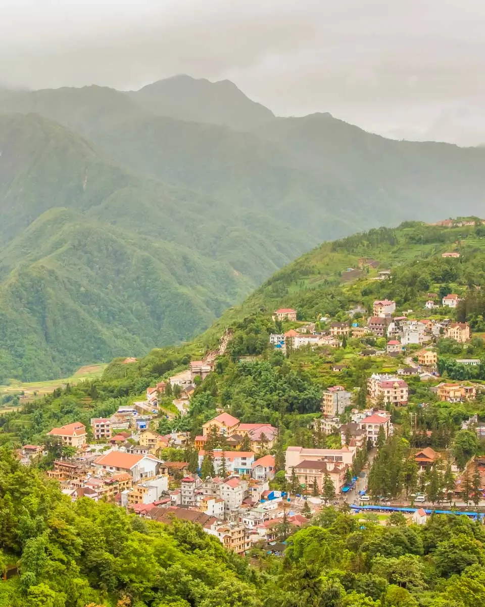 The mountain town of Sapa, Vietnam