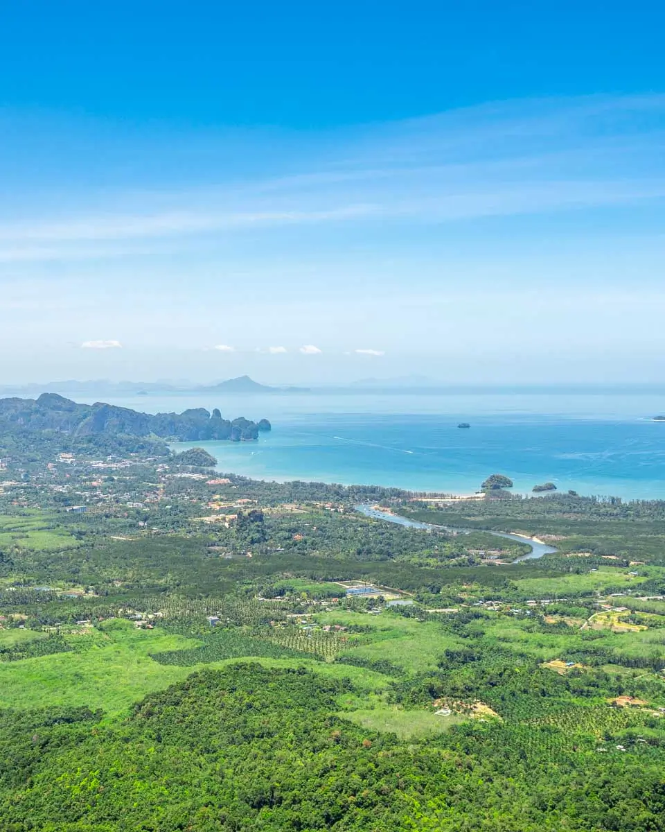 The view from Dragon Crest Mountain in Krabi, Thailand