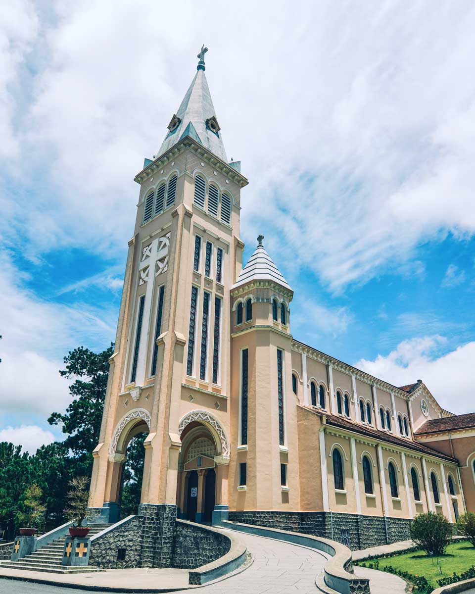 View of St. Nicholas Cathedral in Dalat, Vietnam