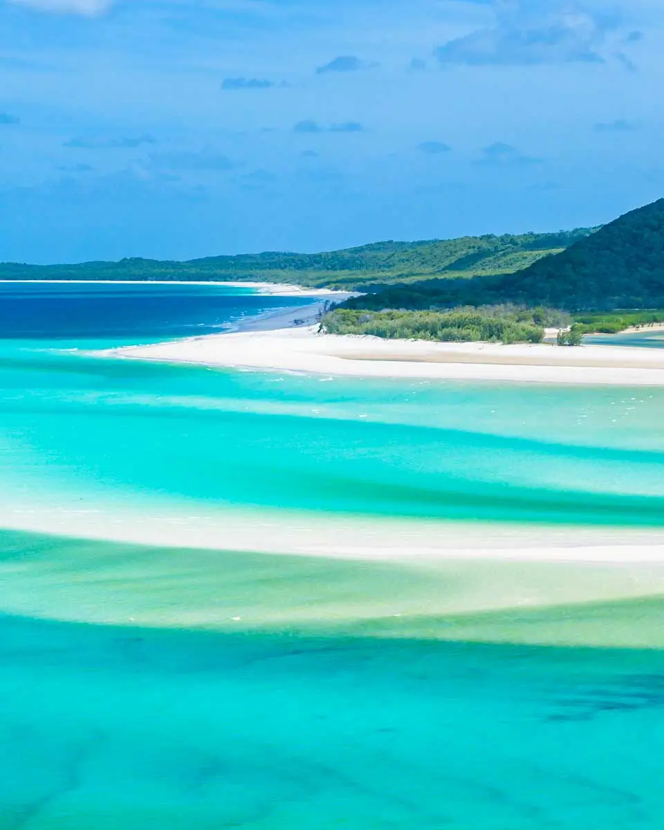 View of Whitsunday island from Hill Inlet, Australia