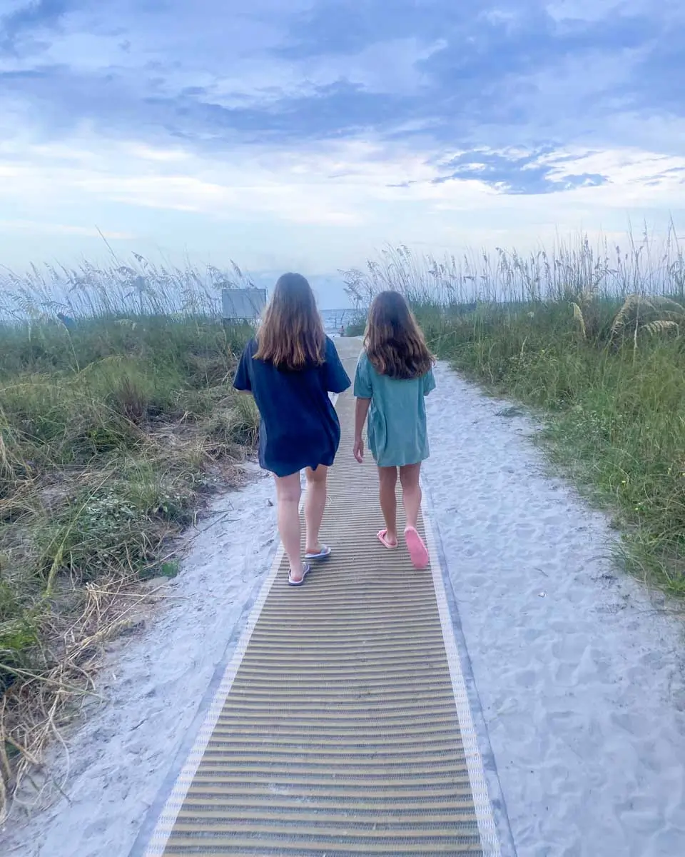 Walking onto Coligny Beach - Hilton Head Island, South Carolina