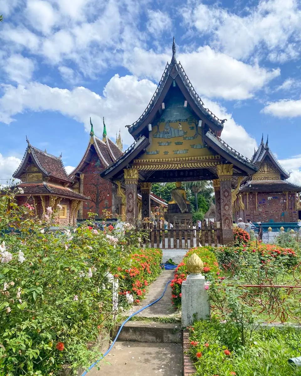 Wat Xieng Thong on a sunny day in Luang Prabang, Laos