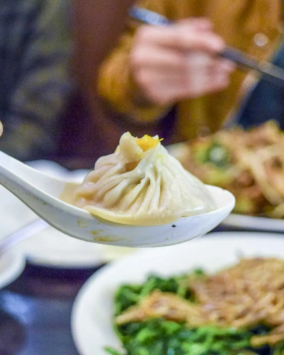 Xiao Long Bao soup dumpling eaten for lunch in Taipei, Taiwan 1