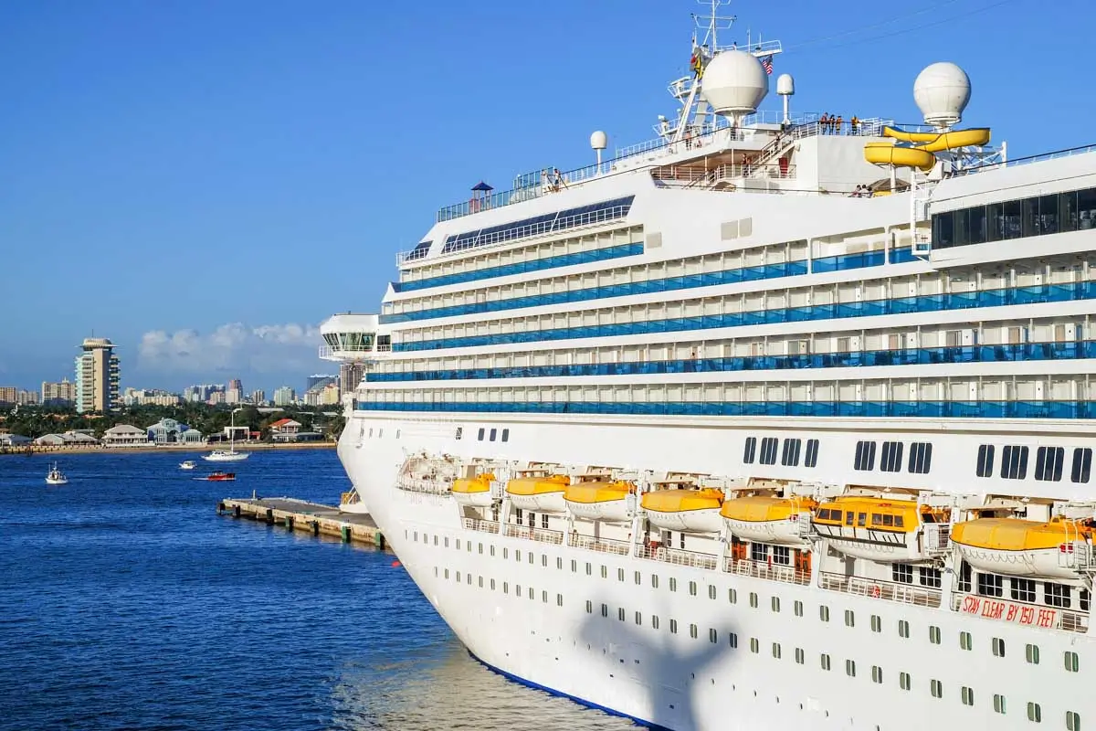 A cruise ship at Port Everglades, Fort Lauderdale, Florida